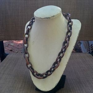 🌰🌞 Chunky Thick Chainlink Rhinestones Necklace